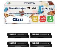 Compatible for Lexmark CS431 Toner Cartridges Work for Lexmark CS331dw CS431dw CX331adw CX431adw Printers, with Chip, High Yield 5500 Pages, High-Definition Printing (4 Pack Black)