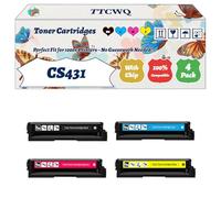 Compatible for Lexmark CS431 Toner Cartridges Work for Lexmark CS331dw CS431dw CX331adw CX431adw Printers, with Chip, High Yield 5500 Pages, High-Definition Printing (4-Pack BK/C/M/Y)