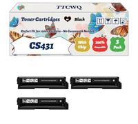 Compatible for Lexmark CS431 Toner Cartridges Work for Lexmark CS331dw CS431dw CX331adw CX431adw Printers, with Chip, High Yield 5500 Pages, High-Definition Printing (3 Pack Black)