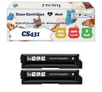Compatible for Lexmark CS431 Toner Cartridges Work for Lexmark CS331dw CS431dw CX331adw CX431adw Printers, with Chip, High Yield 2500 Pages, High-Definition Printing (2 Pack Black)