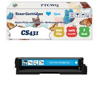 Compatible for Lexmark CS431 Toner Cartridges Work for Lexmark CS331dw CS431dw CX331adw CX431adw Printers, with Chip, High Yield 5500 Pages, High-Definition Printing (1 Pack Cyan)