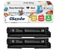 Compatible for Lexmark CS431dw Toner Cartridge Work for Lexmark CS331dw CS431dw CX331adw CX431adw Printers, with Chip, High Yield 4500 Pages, High-Definition Printing (2 Pack Black)