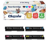 Compatible for Lexmark CS431dw Toner Cartridge Work for Lexmark CS331dw CS431dw CX331adw CX431adw Printers, with Chip, High Yield 4500 Pages, High-Definition Printing (4-Pack BK/C/M/Y)