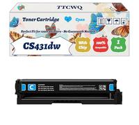 Compatible for Lexmark CS431dw Toner Cartridge Work for Lexmark CS331dw CS431dw CX331adw CX431adw Printers, with Chip, High Yield 4500 Pages, High-Definition Printing (1 Pack Cyan)