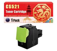 Compatible for Lexmark CS521 CS421 CS521 CS622 CX421 CX522 CX622 CX625 Toner Cartridge Printers, With Chip Large Capacity 8500 Pages (1 Pack Black)