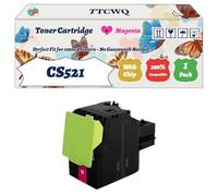 Compatible for Lexmark CS521 Toner Cartridge Work for Lexmark CS421 CS521 CS622 CX421 CX522 CX622 CX625 Printers, with Chip, High Yield 2500 Pages, High-Definition Printing (1 Pack Magenta)