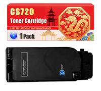 Compatible for Lexmark CS720 CS720 CS725 CX725 Toner Cartridge Printers, With Chip Large Capacity 7000 Pages (1 Pack Cyan)