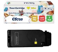 Compatible for Lexmark CS720 Toner Cartridge Work for Lexmark CS720 CS725 CX725 Printers, with Chip, High Yield 7000 Pages, High-Definition Printing (1 Pack Yellow)