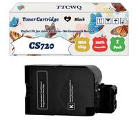 Compatible for Lexmark CS720 Toner Cartridge Work for Lexmark CS720 CS725 CX725 Printers, with Chip, High Yield 7000 Pages, High-Definition Printing (1 Pack Black)