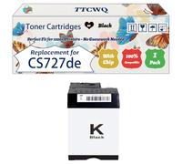 Compatible for Lexmark CS727de Toner Cartridges Work for Lexmark CS727de CS728de CX727de Printers, with Chip, High Yield 13000 Pages, High-Definition Printing (1 Pack Black)