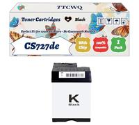 Compatible for Lexmark CS727de Toner Cartridges Work for Lexmark CS727de CS728de CX727de Printers, with Chip, High Yield 13000 Pages, High-Definition Printing (1 Pack Black)