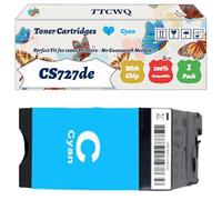 Compatible for Lexmark CS727de Toner Cartridges Work for Lexmark CS727de CS728de CX727de Printers, with Chip, High Yield 13000 Pages, High-Definition Printing (1 Pack Cyan)