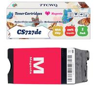 Compatible for Lexmark CS727de Toner Cartridges Work for Lexmark CS727de CS728de CX727de Printers, with Chip, High Yield 13000 Pages, High-Definition Printing (1 Pack Magenta)