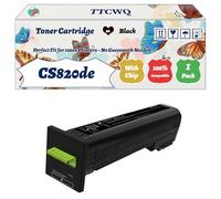 Compatible for Lexmark CS820de Toner Cartridge Work for Lexmark CS820de CS820dte CS820dtfe CX820de CX820dtfe Printers (1 Pack Black)