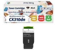 Compatible for Lexmark CX310dn Toner Cartridge Work for Lexmark CX310dn CX410de CX410dte CX410e CX510de CX510dhe Printers (1 Pack Black)