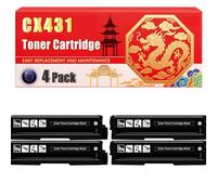 Compatible for Lexmark CX431 CS431 CX431 Toner Cartridge Printers, With Chip Large Capacity 1500 Pages (4 Pack Black)