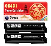 Compatible for Lexmark CX431 CS431 CX431 Toner Cartridge Printers, With Chip Large Capacity 1500 Pages (2 Pack Black)