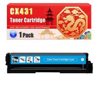 Compatible for Lexmark CX431 CS431 CX431 Toner Cartridge Printers, With Chip Large Capacity 1500 Pages (1 Pack Cyan)