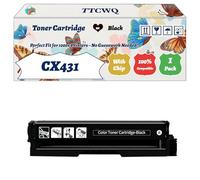 Compatible for Lexmark CX431 Toner Cartridge Work for Lexmark CS431 CX431 Printers, with Chip, High Yield 1500 Pages, High-Definition Printing (1 Pack Black)