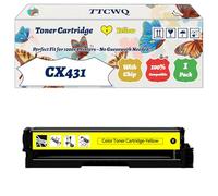 Compatible for Lexmark CX431 Toner Cartridge Work for Lexmark CS431 CX431 Printers, with Chip, High Yield 1500 Pages, High-Definition Printing (1 Pack Yellow)