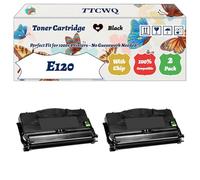 Compatible for Lexmark E120 Toner Cartridge Work for Lexmark E120 E120n Printers, with Chip, High Yield 2000 Pages, High-Definition Printing (2-Pack Black)