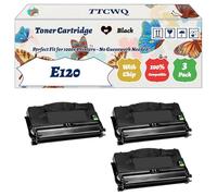 Compatible for Lexmark E120 Toner Cartridge Work for Lexmark E120 E120n Printers, with Chip, High Yield 2000 Pages, High-Definition Printing (3 Pack Black)
