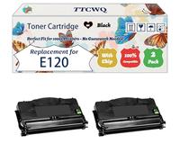 Compatible for Lexmark E120 Toner Cartridge Work for Lexmark E120 E120n Printers, with Chip, High Yield 2000 Pages, High-Definition Printing (2-Pack Black)