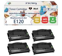 Compatible for Lexmark E120 Toner Cartridge Work for Lexmark E120 E120n Printers, with Chip, High Yield 2000 Pages, High-Definition Printing (4 Pack Black)