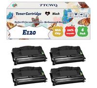 Compatible for Lexmark E120 Toner Cartridge Work for Lexmark E120 E120n Printers, with Chip, High Yield 2000 Pages, High-Definition Printing (4 Pack Black)