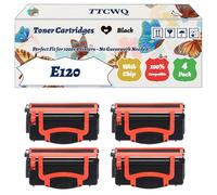 Compatible for Lexmark E120 Toner Cartridges Work for Lexmark E120 E120n Printers, with Chip, High Yield 3000 Pages, High-Definition Printing (4 Pack Black)