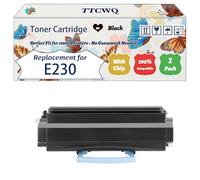 Compatible for Lexmark E230 Toner Cartridge Work for Lexmark E342tn Optra E232 Optra E330 Optra E332 T240 Printers, with Chip, High Yield 2500 Pages, High-Definition Printing (1 Pack Black)