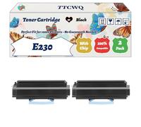 Compatible for Lexmark E230 Toner Cartridge Work for Lexmark E342tn Optra E232 Optra E330 Optra E332 T240 Printers, with Chip, High Yield 2500 Pages, High-Definition Printing (2-Pack Black)