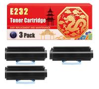 Compatible for Lexmark E232 E232 E240 E330 E332 E340 E342 Toner Cartridge Printers, With Chip Large Capacity 2500 Pages (3 Pack Black)