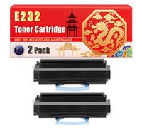 Compatible for Lexmark E232 E232 E240 E330 E332 E340 E342 Toner Cartridge Printers, With Chip Large Capacity 2500 Pages (2-Pack Black)