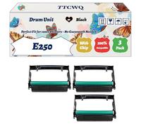 Compatible for Lexmark E250 Drum Unit Work for Lexmark E250 E350 E352 Printers, with Chip, High Yield 30000 Pages, High-Definition Printing (3 Pack Black)
