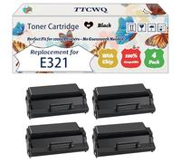 Compatible for Lexmark E321 Toner Cartridge Work for Lexmark E321 E323t E323tn Optra E321 Optra E323 Optra Printers (4 Pack Black)