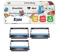 Compatible for Lexmark E360 Drum Unit Work for Lexmark E260 E260d E260dn E360 E360d E360dn E460 Printers, with Chip, High Yield 20000 Pages, High-Definition Printing (3 Pack Black)