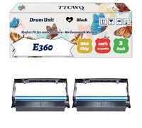 Compatible for Lexmark E360 Drum Unit Work for Lexmark E460dn E460dw E462dtn X262 X364dn X463de Printers, with Chip, High Yield 20000 Pages, High-Definition Printing (2-Pack Black)