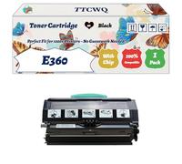Compatible for Lexmark E360 Toner Cartridge Work for Lexmark E260 E260d E260dn E360 E360d Printers, with Chip, High Yield 3500 Pages, High-Definition Printing (1 Pack Black)