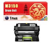 Compatible for Lexmark M3150 M3150 XM3150 Drum Unit Printers, With Chip Large Capacity 60000 Pages (1 Pack Black)