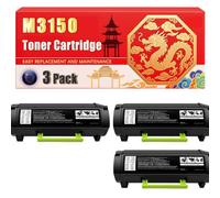 Compatible for Lexmark M3150 M3150 XM3150 Toner Cartridge Printers, With Chip Large Capacity 16000 Pages (3 Pack Black)