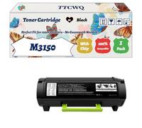 Compatible for Lexmark M3150 Toner Cartridge Work for Lexmark M3150 XM3150 Printers, with Chip, High Yield 16000 Pages, High-Definition Printing (1 Pack Black)