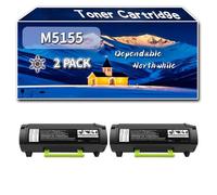 Compatible for Lexmark M5155 Toner Cartridge, Work for Lexmark M5155 M5163 M5170 Printer, Toner Cartridge 24B6015 (2-Pack Black)
