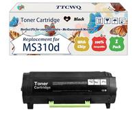 Compatible for Lexmark MS310d Toner Cartridge Work for Lexmark MS310d MS310dn Printers, with Chip, High Yield 5000 Pages, High-Definition Printing (1 Pack Black)