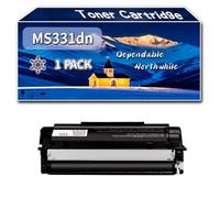 Compatible for Lexmark MS331dn Toner Cartridge, Work for Lexmark MS331dn MS431dn MX331adn MX431adn Printers, Toner Cartridge 55B1000H (1 Pack Black)