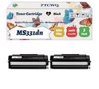 Compatible for Lexmark MS331dn Toner Cartridge Work for Lexmark MS331dn MS431dn MX331adn MX431adn Printers, with Chip, High Yield 3000 Pages, High-Definition Printing (3 Pack Black)
