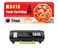 Compatible for Lexmark MS410 MS410 MS610 Toner Cartridge Printers, With Chip Large Capacity 5000 Pages (1 Pack Black)
