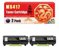 Compatible for Lexmark MS417 MS317 MS417 MS517 MS617 MX317 MX417 MX517 MX617 Toner Cartridge Printers, With Chip Large Capacity 8500 Pages (2-Pack Black)