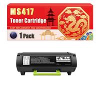 Compatible for Lexmark MS417 MS317 MS417 MS517 MS617 MX317 MX417 MX517 MX617 Toner Cartridge Printers, With Chip Large Capacity 8500 Pages (1 Pack Black)