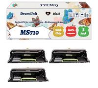 Compatible for Lexmark MS710 Drum Unit Work for Lexmark MS811dtn MS811n MS812de MS812dn MS812dtn Printers, with Chip, High Yield 60000 Pages, High-Definition Printing (3 Pack Black)